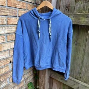 Aerie Blue Ribbed Hoodie